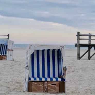 Strandkorb am Strand